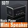 Black Micro SD/TF Music Player Mini Speaker For Laptop