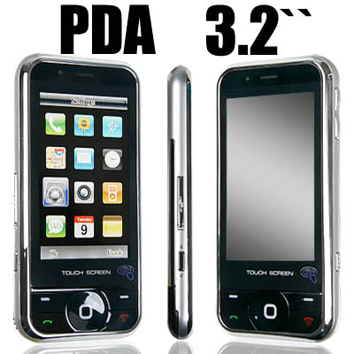 3.2' QVGA PDA Dual Sim MP4 Mobile Cell Phone