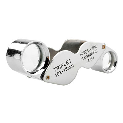 10x18mm 20x12mm Double Magnifying Glass