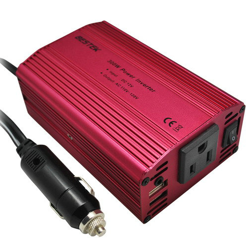 BESTEK 300 WATT Car Power Inverter Charger Adapter with USB DC TO AC Computer