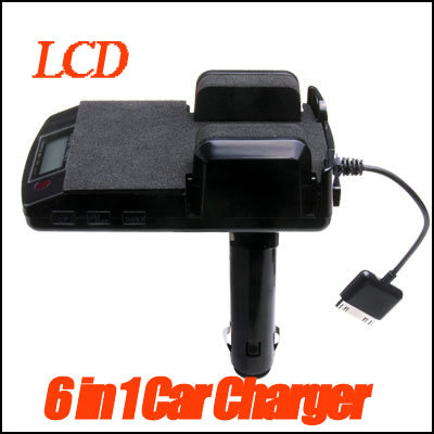 6IN1 Car Charger Fm Transmitter Support Remote For Ipod Mp3