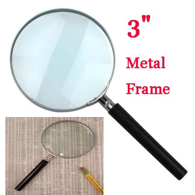 75MM 4 Inch 5X Handheld Magnifying Glass Magnification