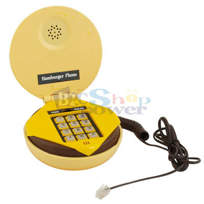 Cheap Hamburger Desktop Orange Phone Telephone