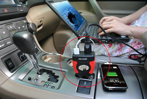 DC AC 75w Car Power Inverter Laptop Adapter Iphone Motorola USB Charger