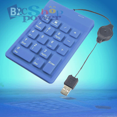 Mini USB Silicone Number Keyboard Numpad Laptop PC