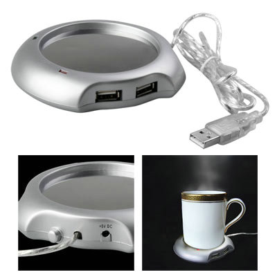 Usb 4 Port Hub Tea Coffee Cup Warmer Pad