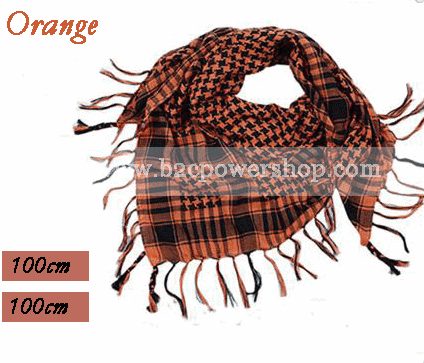 Unisex Arab Scarf Shawl Wrap Shemagh Kafiya Orange Gift