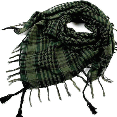 Arab Scarf Shawl Wrap Kanye Fashion Black/Green Classic
