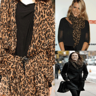 Brown Leopard Prints Scarf Shawl Muffler Worn Kate Moss