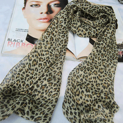 Thin Soft Fashion Leopard Women Shawl Scarf Stole Wrap.gif