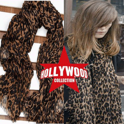 Celebrity Stole LARGE Scarf LEOPARD Animal SHAWL 180CM