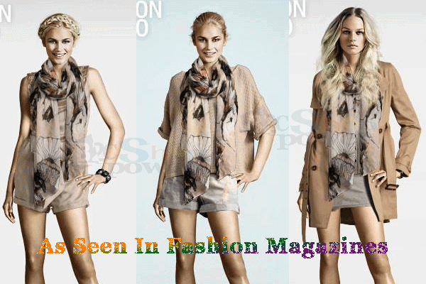 FASHION BEIGE FLOWER INK STYLE COTTON NECK SCARF SHAWL.gif