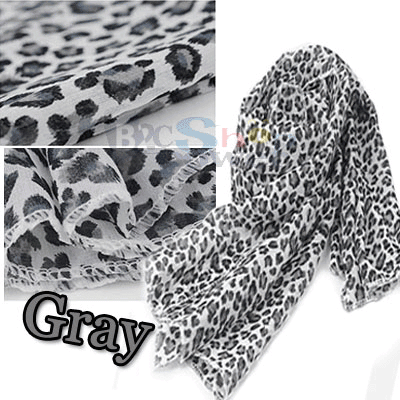 Fashion Women Thin Soft Leopard Shawl Scarf Neck Wrap.gif