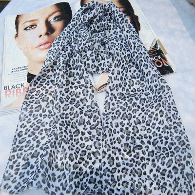 Fashion Women Thin Soft Leopard Shawl Scarf Neck Wrap.gif