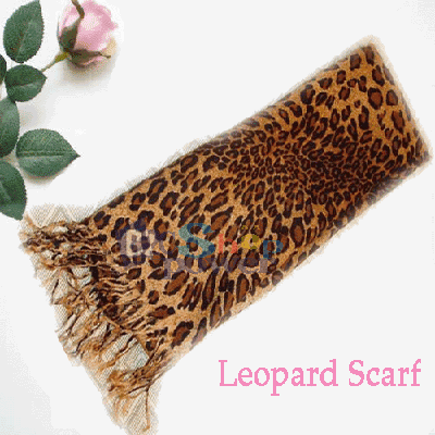 Leopard Animal Print Pashmina Cashmere Shawl Wrap Scarf