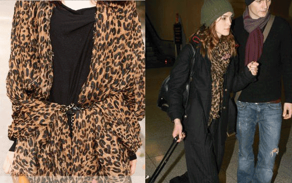 Brown Leopard Prints Scarf Shawl Muffler Worn Kate Moss.gif