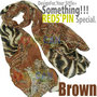 Fashion Zebra And Leopard Soft Large Long Scarf Shawl Wrap Stole-Brown