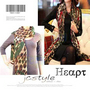 Large Leopard Heart Shape Print Scarf Wrap Shawl - Green Heart