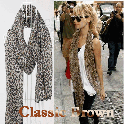 Thin Soft Fashion Leopard Women Shawl Scarf Stole Wrap