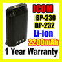 BP-232 Battery for ICOM IC-A14 IC-F16,IC-F26S F43G F3021
