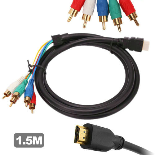 HDMI Male to 5 RCA RGB Audio Video AV Component Cable
