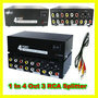 1 In 4 Out 3 RCA Audio Video AV DVD PS3 HDTV Splitter+Cable