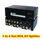 1 In 4 Out 3 RCA AV Audio Video HDTV DVD PS3 Splitter