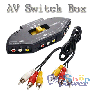 3 Way Audio Video AV RCA Switcher Switch Splitter