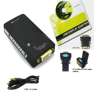 USB To VGA/DVI/HDMI Multi-Display Adapter Converter